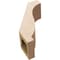 Ekena Millwork 5-inch W x 10-inch D x 14-inch H Baker Rough Cedar Woodgrain TimberThane Knee Brace, Primed BRCUR05X10X14BKRRCPR - alternate 3